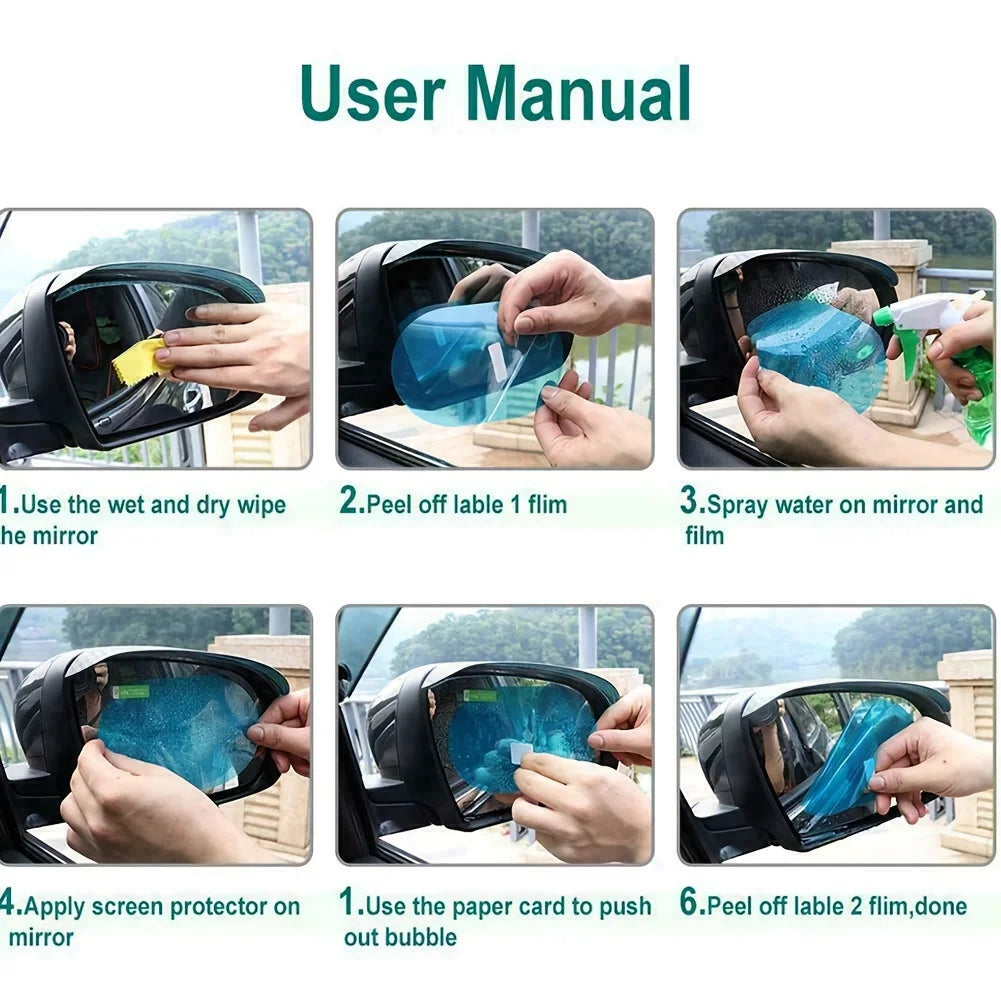 Car Rearview Mirror Anti-Rain Film (Nano PET)