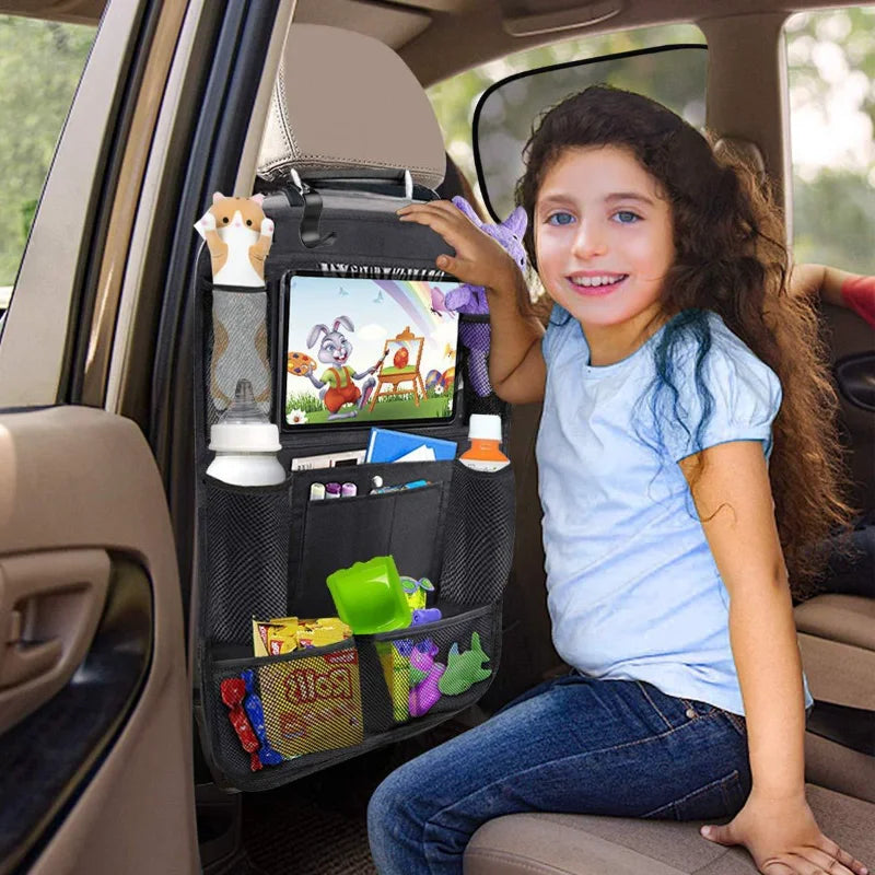 Autositz-Organizer mit Tablet-Halter – Multifunktions-Rückenlehnentasche