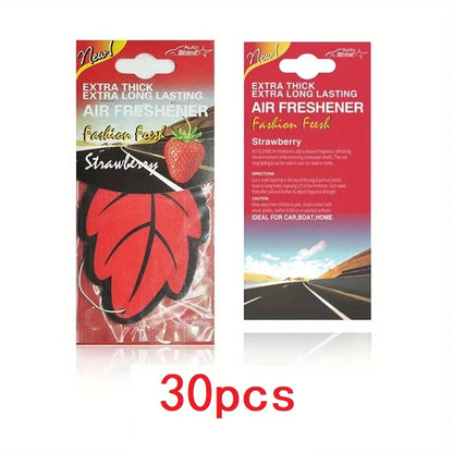 Scented Car Air Freshener Leaf – Vanilla & Fruit Hanging Fragrance for Car Interior