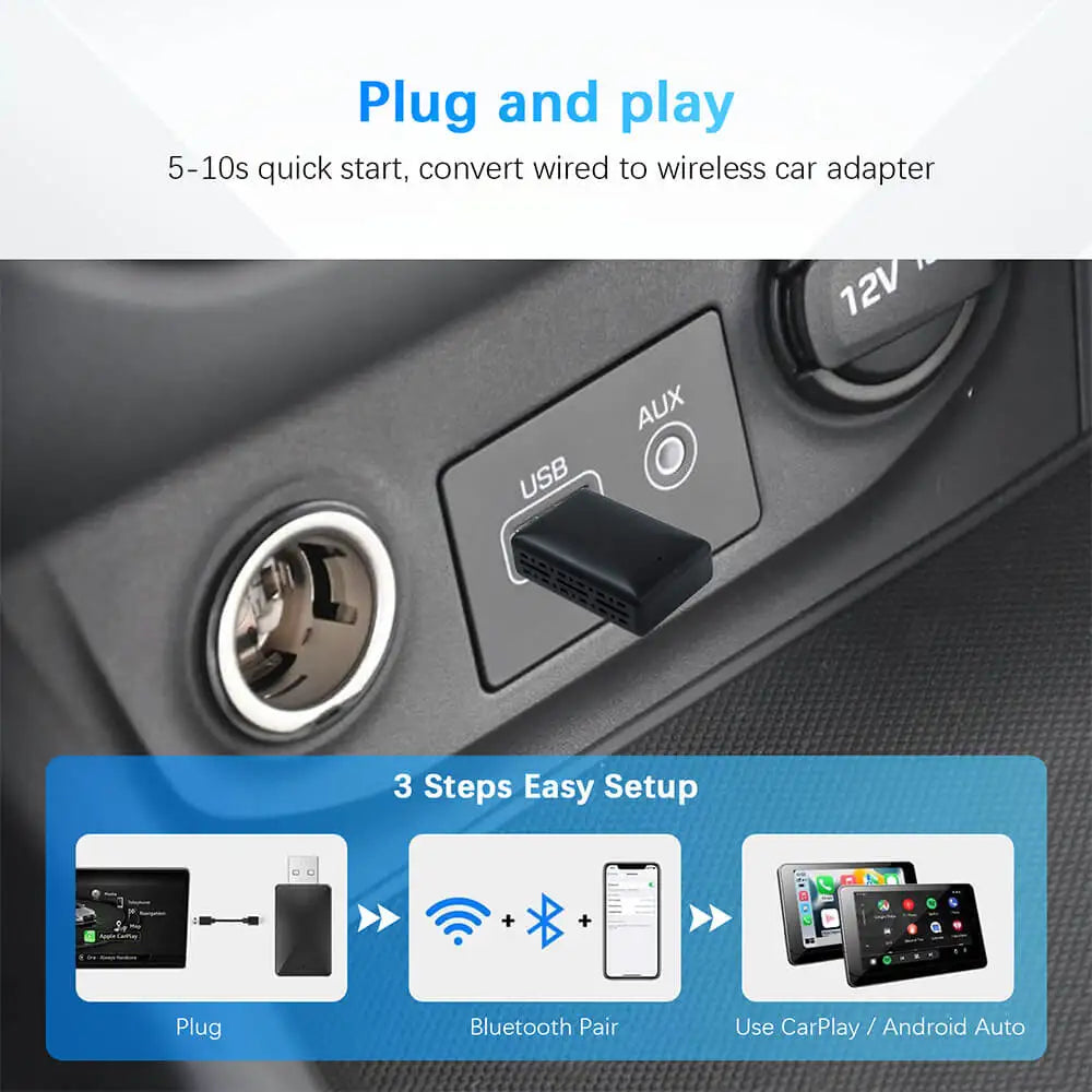 Adaptateur Sans Fil CarPlay & Android Auto