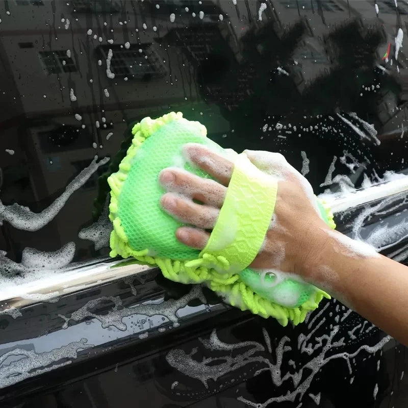 All-in-One Microfiber Car Cleaning Kit – Sponge, Mitt, Towel & Car Wash Brushes