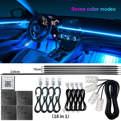 Éclairage d’Ambiance LED RGB Bluetooth 18 en 1