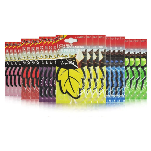Scented Car Air Freshener Leaf – Vanilla & Fruit Hanging Fragrance for Car Interior