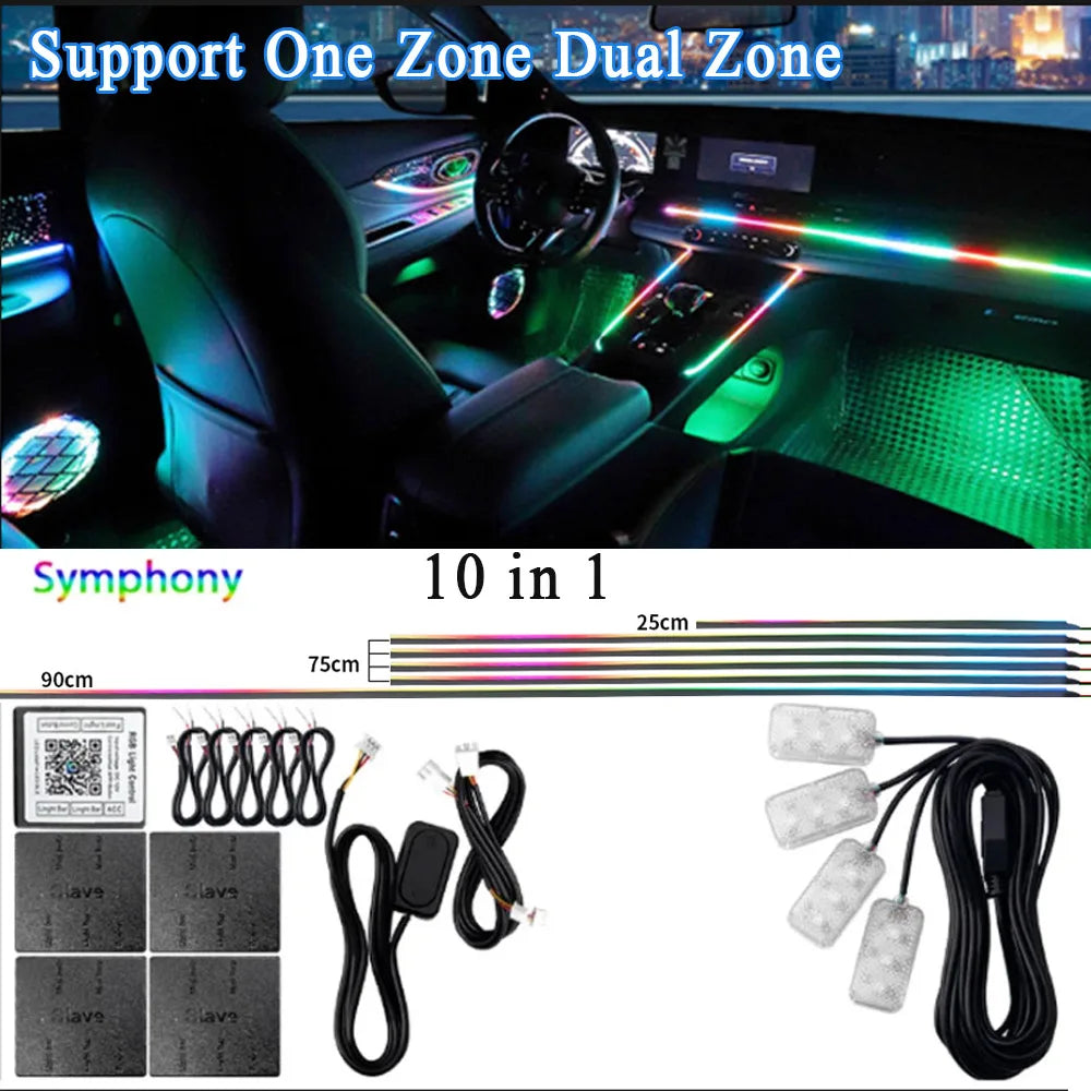 Éclairage d’Ambiance LED RGB Bluetooth 18 en 1