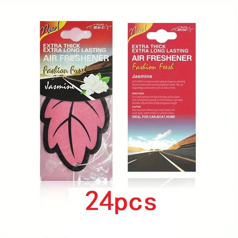 Scented Car Air Freshener Leaf – Vanilla & Fruit Hanging Fragrance for Car Interior
