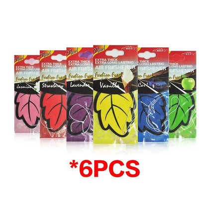 Scented Car Air Freshener Leaf – Vanilla & Fruit Hanging Fragrance for Car Interior