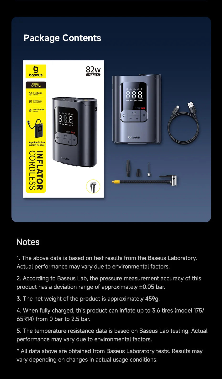 Baseus SuperMini Pro Cordless Air Compressor