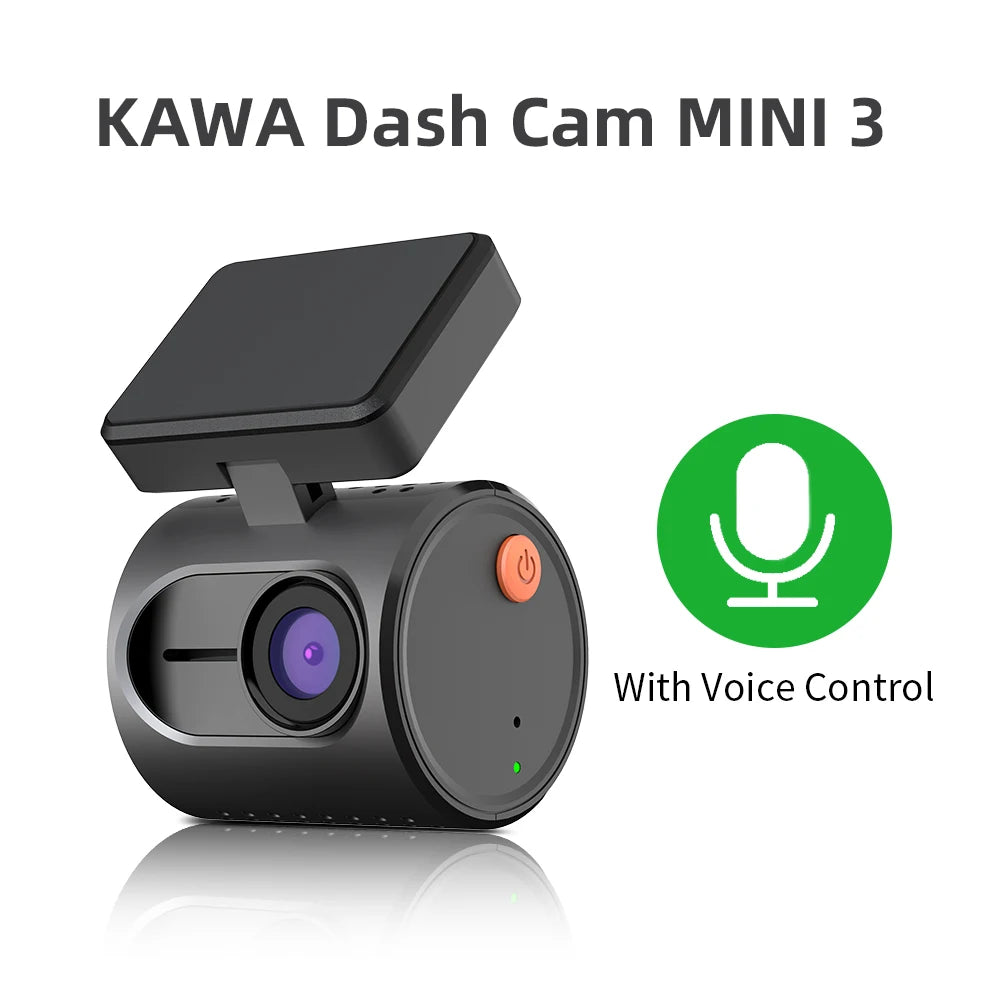 Dash Cam 2K KAWA MINI 3 – WiFi Car Camera with Night Vision and Voice Control