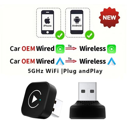 Adaptateur Sans Fil CarPlay & Android Auto