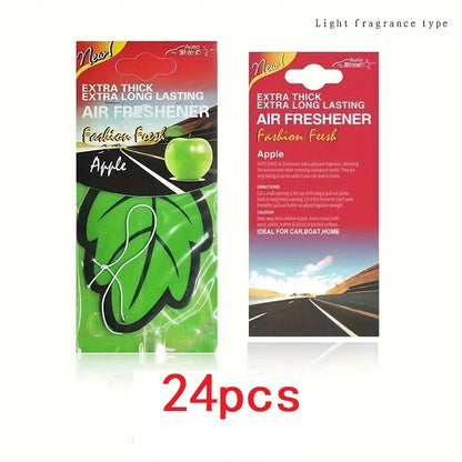Scented Car Air Freshener Leaf – Vanilla & Fruit Hanging Fragrance for Car Interior