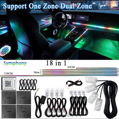 Éclairage d’Ambiance LED RGB Bluetooth 18 en 1