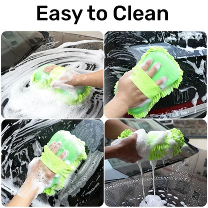All-in-One Microfiber Car Cleaning Kit – Sponge, Mitt, Towel & Car Wash Brushes