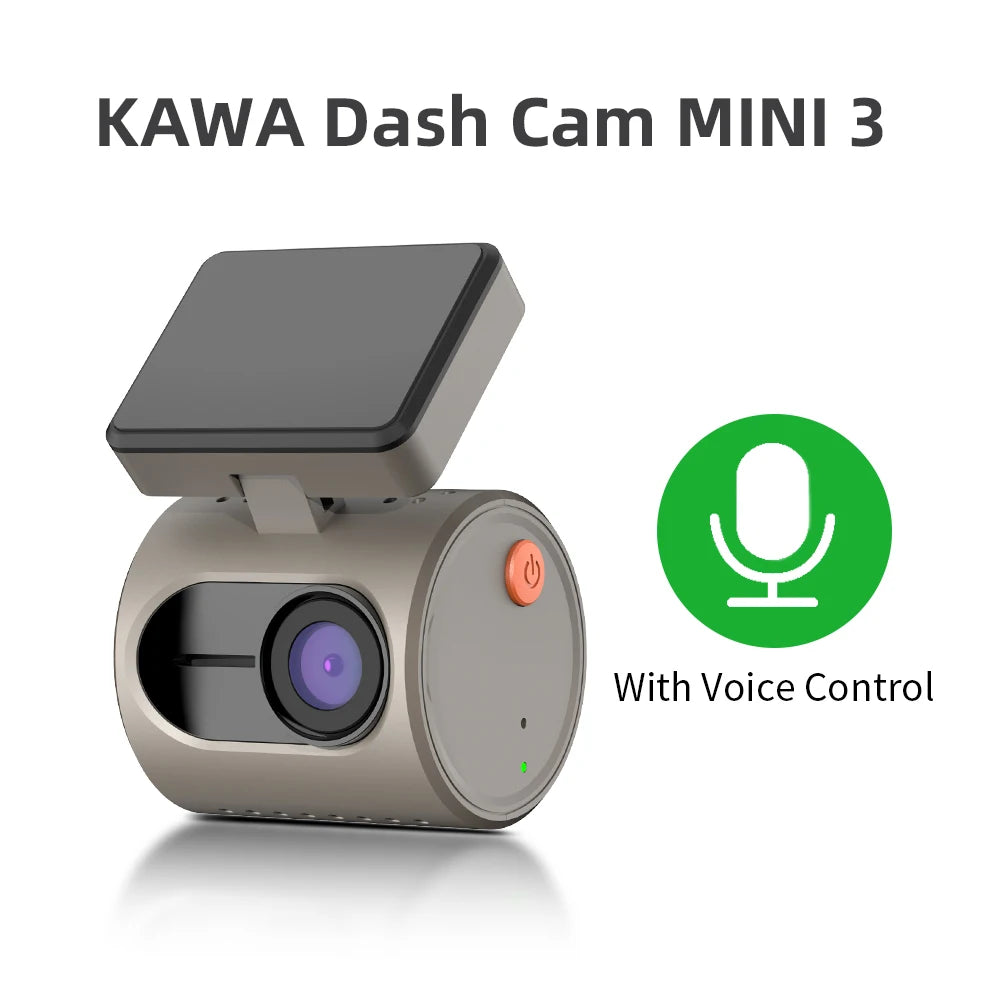 Dash Cam 2K KAWA MINI 3 – WiFi Car Camera with Night Vision and Voice Control