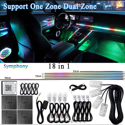 Éclairage d’Ambiance LED RGB Bluetooth 18 en 1