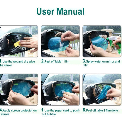 Car Rearview Mirror Anti-Rain Film (Nano PET)