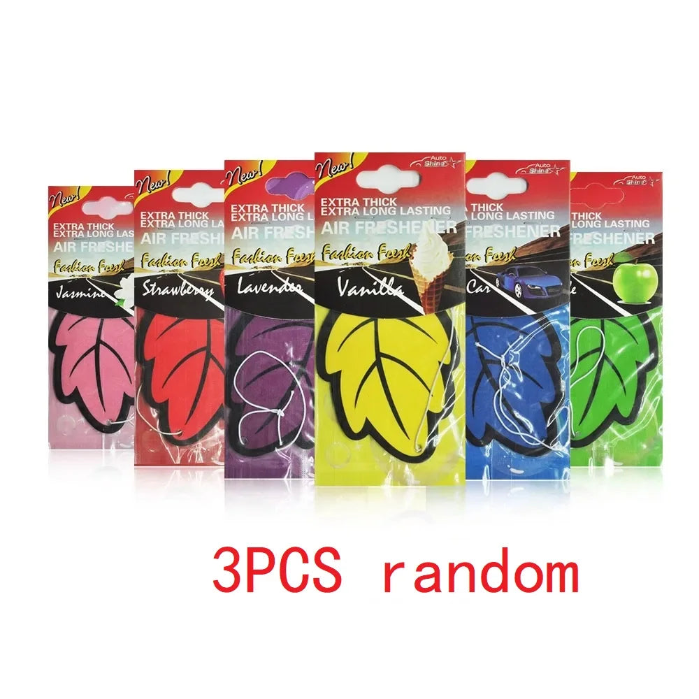 Scented Car Air Freshener Leaf – Vanilla & Fruit Hanging Fragrance for Car Interior