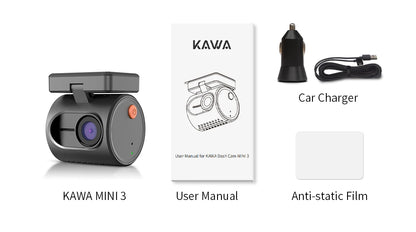 Dash Cam 2K KAWA MINI 3 – WiFi Car Camera with Night Vision and Voice Control