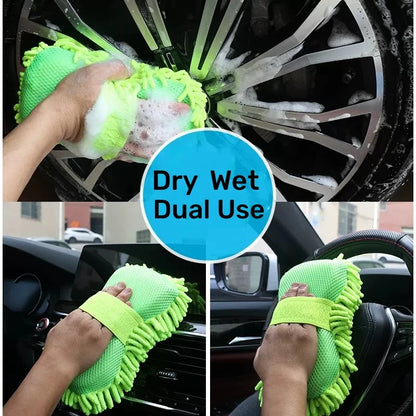All-in-One Microfiber Car Cleaning Kit – Sponge, Mitt, Towel & Car Wash Brushes