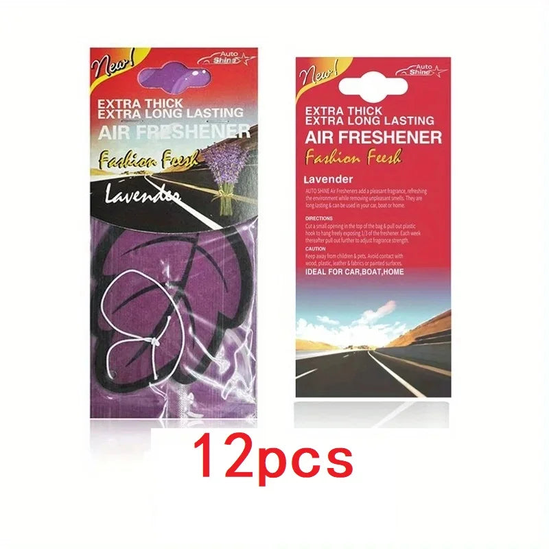 Scented Car Air Freshener Leaf – Vanilla & Fruit Hanging Fragrance for Car Interior