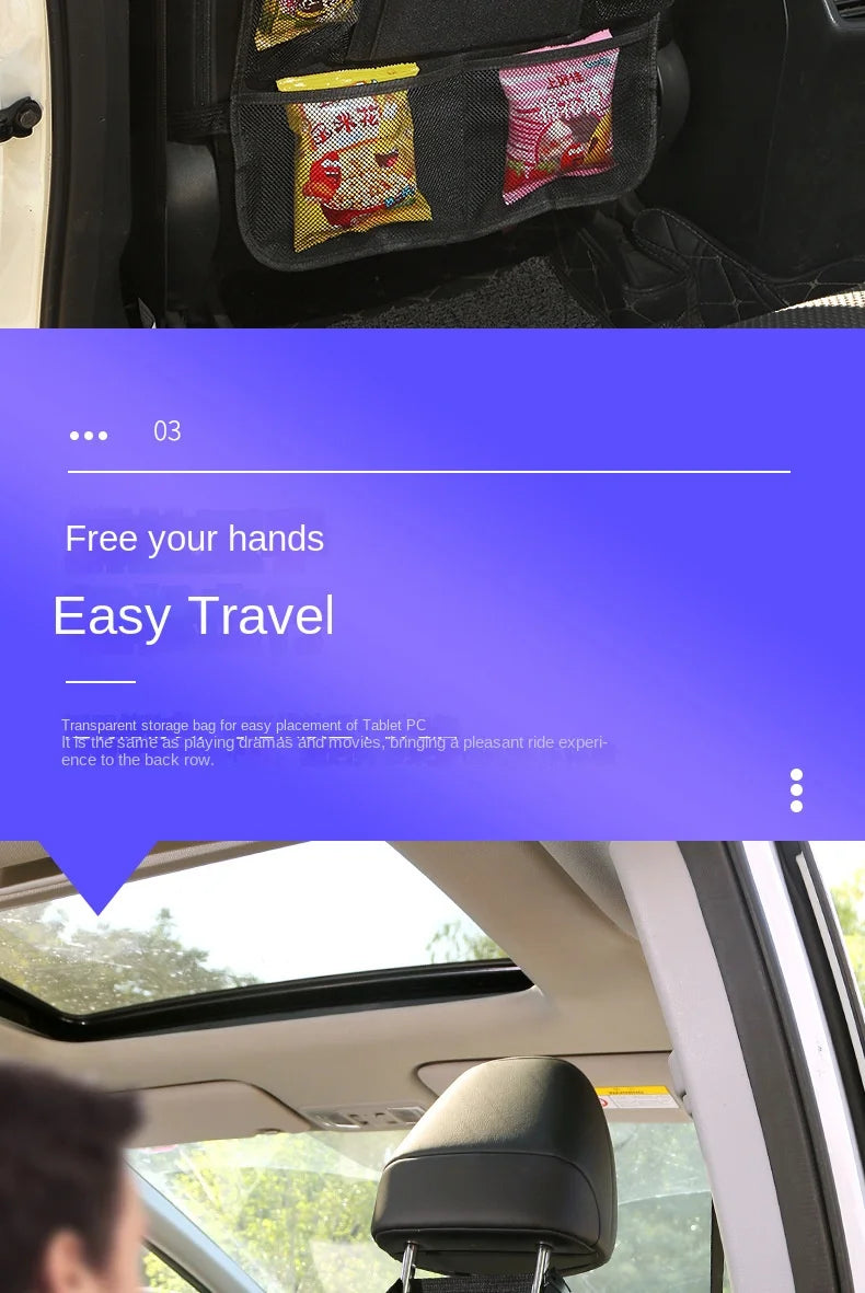 Autositz-Organizer mit Tablet-Halter – Multifunktions-Rückenlehnentasche