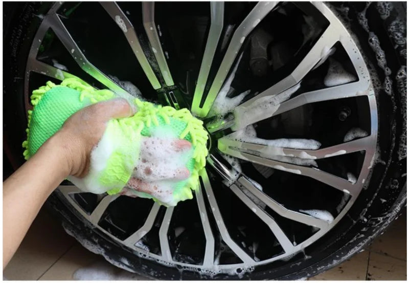 All-in-One Microfiber Car Cleaning Kit – Sponge, Mitt, Towel & Car Wash Brushes