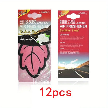 Scented Car Air Freshener Leaf – Vanilla & Fruit Hanging Fragrance for Car Interior