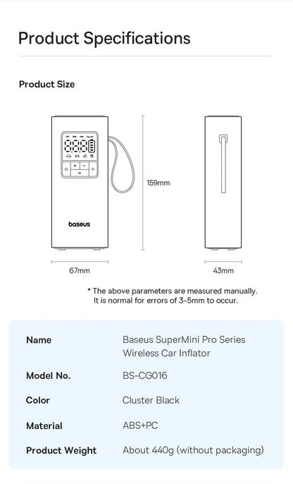 Baseus SuperMini Pro Cordless Air Compressor