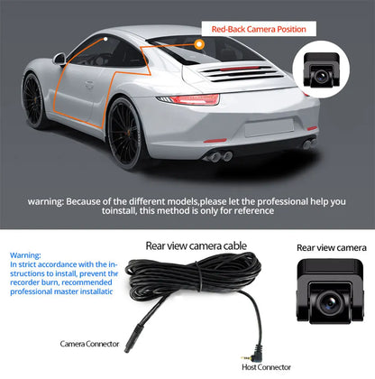 4K UHD Dash Cam with WiFi & GPS – Night Vision and 24H Parking Surveillance Car Camera