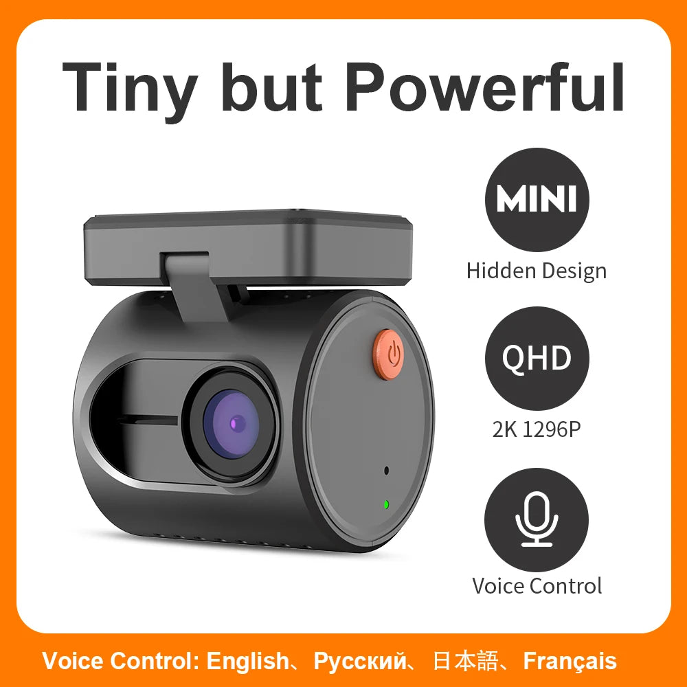 Dash Cam 2K KAWA MINI 3 – WiFi Car Camera with Night Vision and Voice Control