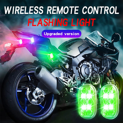 Lot de 2/4/6/8 LED Stroboscopiques Sans Fil pour Voiture – Lumières RGB Rechargeables Anti-Collision avec Télécommande