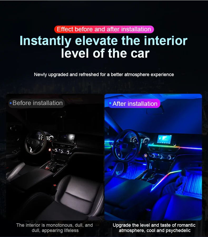 Éclairage d’Ambiance LED RGB Bluetooth 18 en 1