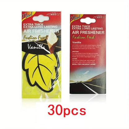 Scented Car Air Freshener Leaf – Vanilla & Fruit Hanging Fragrance for Car Interior