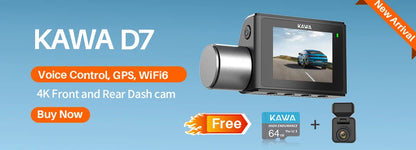 Dash Cam 2K KAWA MINI 3 – WiFi Car Camera with Night Vision and Voice Control
